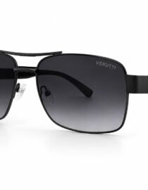 3540-blackjpg - المول الشامل في الاردن Black Verutti sunglasses with a double bridge frame and gradient dark lenses