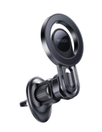 image10png - المول الشامل في الاردن Car phone mount with circular magnetic ring and adjustable clamp designed to attach to a car vent or surface Yesido brand
