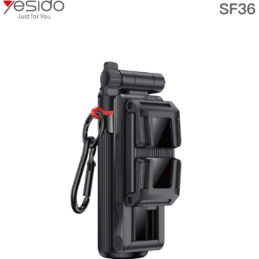 Black rugged phone case with a side belt clip and red lanyard ring, shown on a white background.