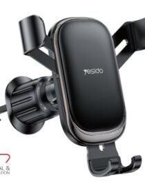 Yesido car phone mount with adjustable arms and suction base showing horizontal and vertical rotation capability