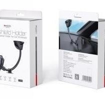image129jpeg - المول الشامل في الاردن Two white product boxes for a car phone holder showing a clamp style mount with adjustable arm and vent clip on the front