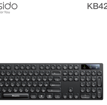 Yesido KB42 AR wireless keyboard and mouse set with USB dongle, shown on a white background.