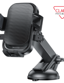 Yesido car phone holder with adjustable side grips and a suction base mount for secure hands free use in a car