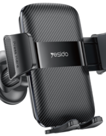 image170png - المول الشامل في الاردن Car phone holder with carbon fiber finish mounted on a car air vent adjustable side grips and bottom support Yesido