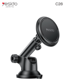 image188png - المول الشامل في الاردن Yesido C269 car phone mount with suction cup and adjustable arm on a white background branding visible at top left