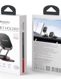 Yesido Magnet Holder packaging with a foldable zinc alloy phone holder shown on the front box left