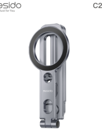 Yesido C231 metal ring mount accessory in silver with a circular ring at the top and vertical mounting arms