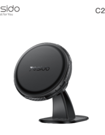 Black circular Yesido C235 wireless charging pad on a curved stand
