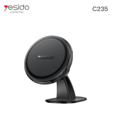 Black circular Yesido C235 wireless charging pad on a curved stand