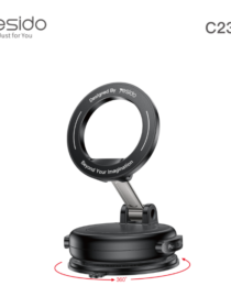 image258png - المول الشامل في الاردن Yesido C236 desk stand with a circular ring mount black base and 360° rotation for adjustable positioning