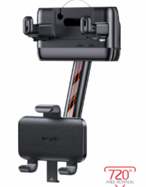 Smartphone gimbal stabilizer with clamp and handle for steady video capture 720° rotation capability mentioned in logo