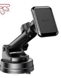 Magnetic car phone mount with adjustable arm and swivel base for smartphone use in vehicle