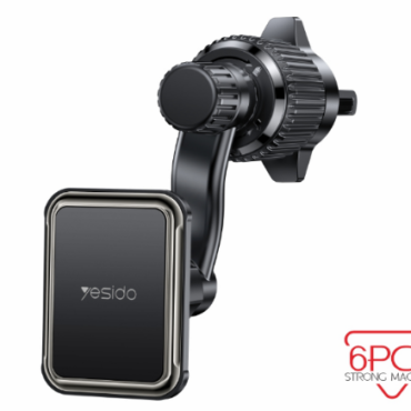 Yesido magnetic car mount for a phone with adjustable arm and six strong magnets brand visible