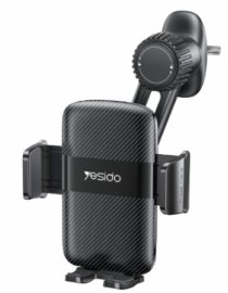image53png - المول الشامل في الاردن Car phone mount with vent clip and adjustable grips black carbon fiber finish for holding a smartphone while driving