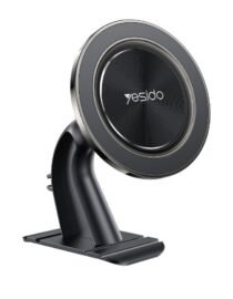 Yesido circular car phone mount with an adjustable black arm and base