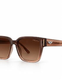 photo_2026-08-07_10-51-36jpg - المول الشامل في الاردن Brown translucent square sunglasses with gradient brown lenses Verutti branding on the lens and a winged logo on the temple