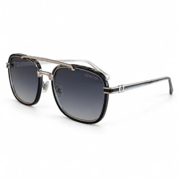 Verutti sunglasses with gradient dark lenses, black and silver frame, and a lightweight double-bridge design, logo visible on the lens.