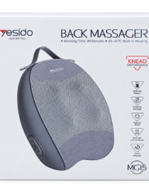 Yesido Back Massager box showing a grey kneading device with a top handle against a white background product branding visible